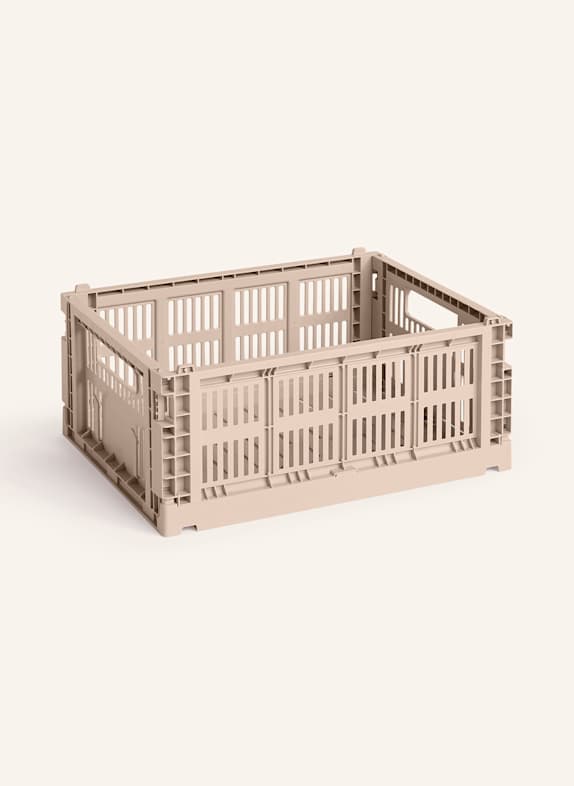 HAY Caisse pliante COLOUR CRATE MEDIUM ROSE CLAIR