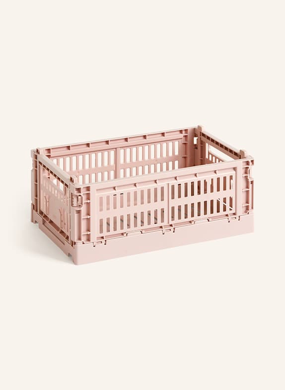 HAY Caisse pliante COLOUR CRATE SMALL ROSE CLAIR