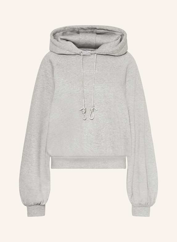 GUESS Hoodie with decorative gems LIGHT GRAY