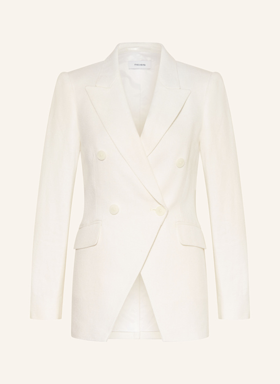 REISS Blazer DEVON mit Leinen WEISS