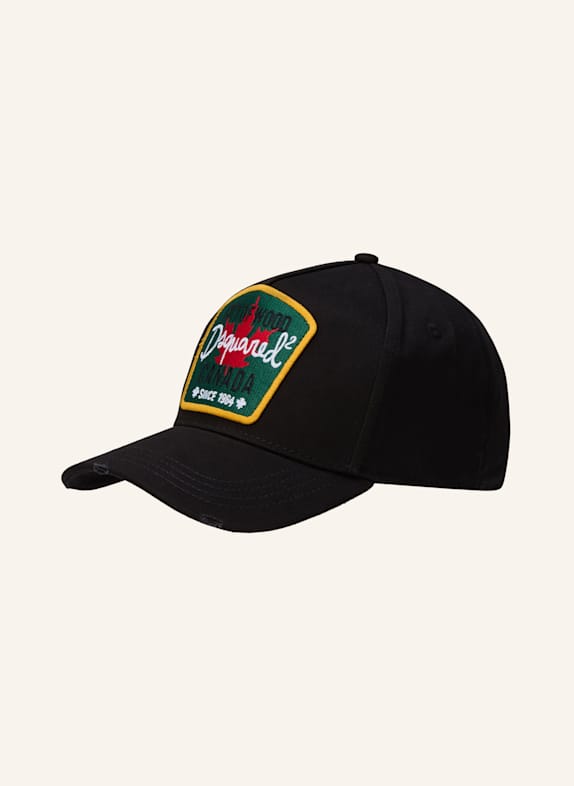 DSQUARED2 Cap SCHWARZ/ GRÜN/ GELB