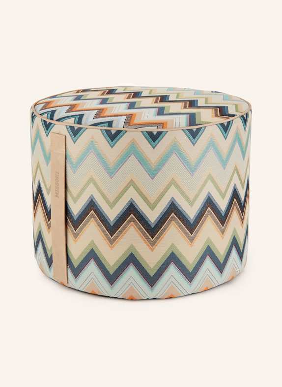 MISSONI Home Pouf AGADIR BLUE/ LIGHT GREEN/ CREAM