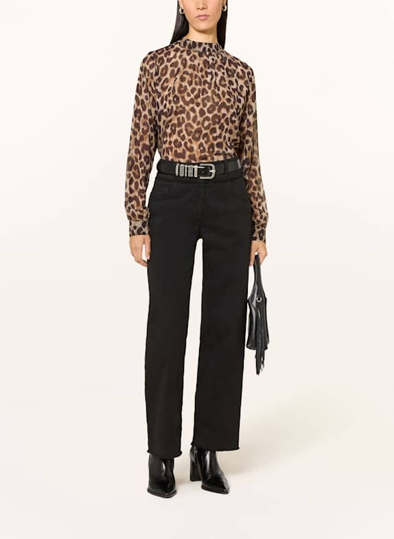Princess GOES HOLLYWOOD Blouse-shirt van zijde MARRON FONCÉ / BRUIN