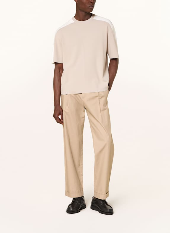 COS Strickshirt TAUPE / CREME