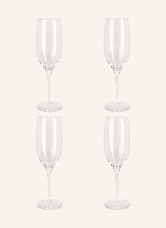 ALESSI set of 4 champagne glasses MAMI XL WHITE