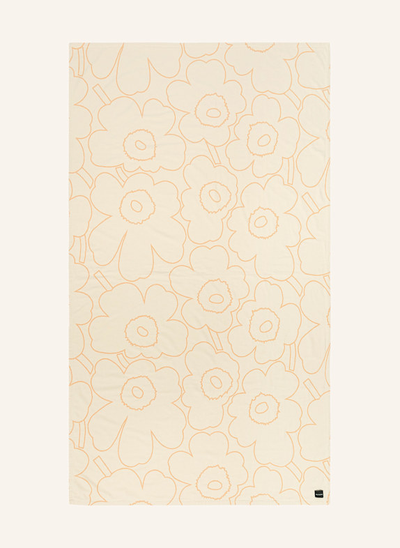 marimekko Couvre-lit PIIRTO UNIKKO CRÈME/ ORANGE CLAIR