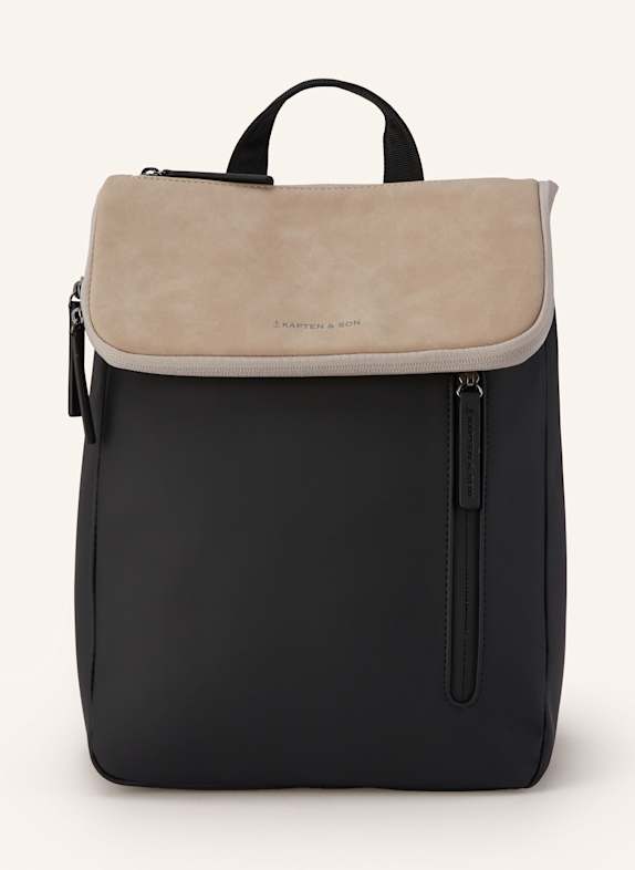 KAPTEN & SON Backpack VALLEN 6 l BLACK/ CREAM