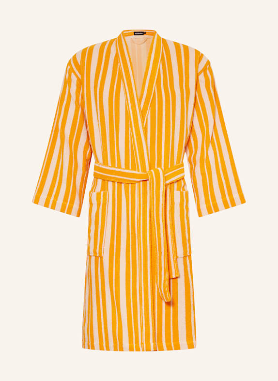 marimekko Peignoir unisexe RAIDE JAUNE FONCÉ/ CRÈME