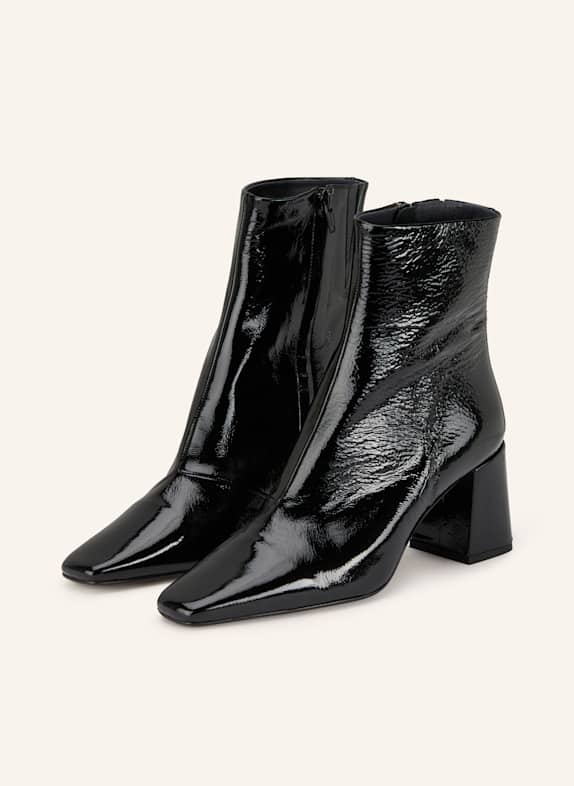 JONAK DALIBAR patent ankle boots BLACK