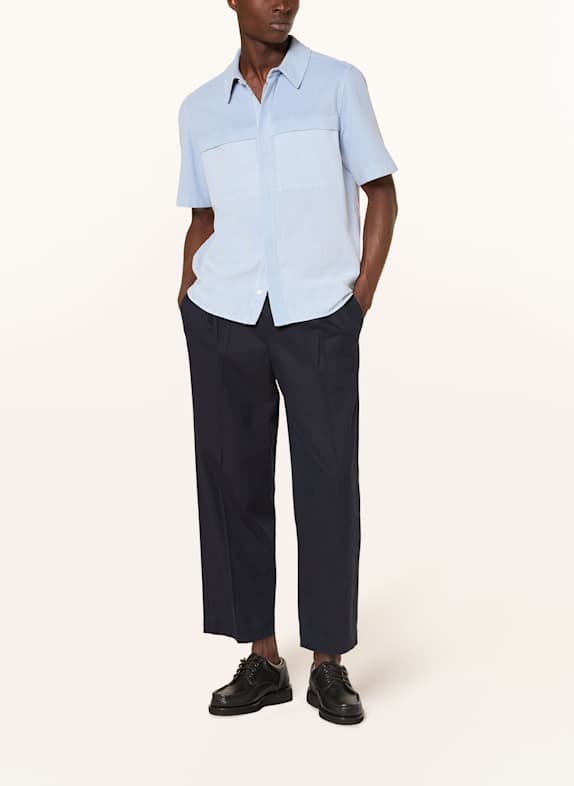 COS Kurzarm-Hemd Comfort Fit im Materialmix HELLBLAU