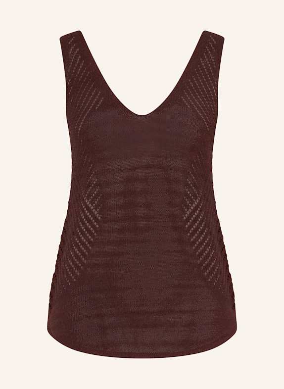 REISS Moorer metallic-sheen hooded jacket DARK BROWN