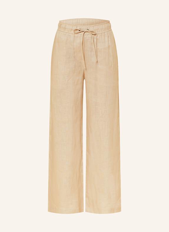 REISS Linen halim Trousers WILLOW BEIGE