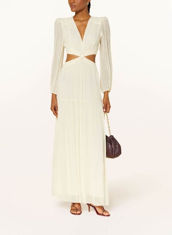 ba&sh Kleid MARRY mit Cut-outs und Glitzergarn ECRU