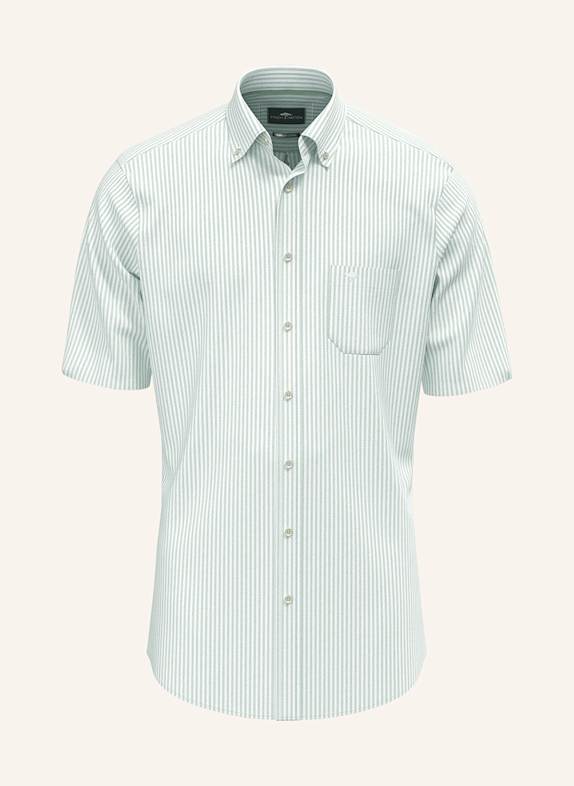 FYNCH-HATTON Košile s krátkým rukávem Comfort Fit SVĚTLE ZELENÁ/ BÍLÁ