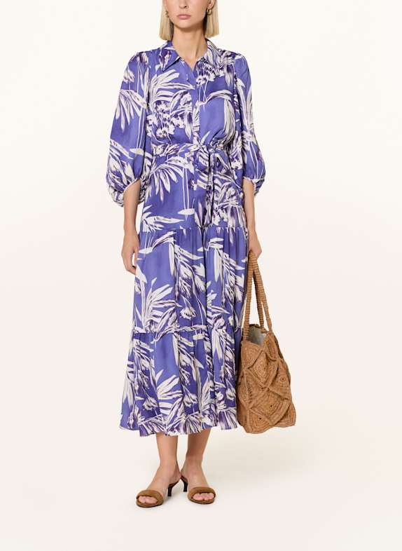 Phase Eight Kleid CORALIE mit 3/4-Arm BLAU / WEISS