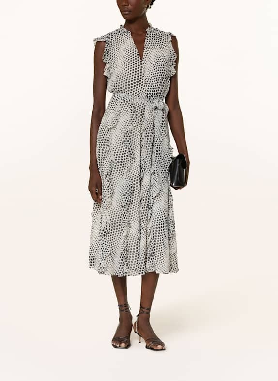 HOBBS Kleid NINA mit Volants CREME/ SCHWARZ