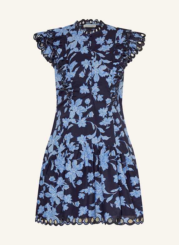 Phase Eight Kleid CARALINE mit Rüschen und Lochspitze DUNKELBLAU/ BLAU