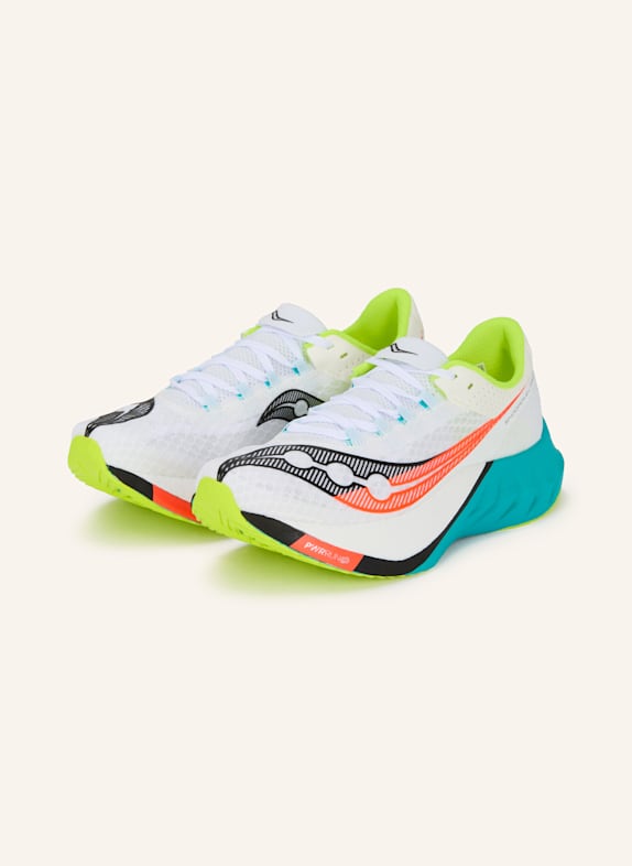 saucony Buty do biegania ENDORPHIN PRO 4 BIAŁY/ TURKUSOWY/ JASKRAWY ŻÓŁTY