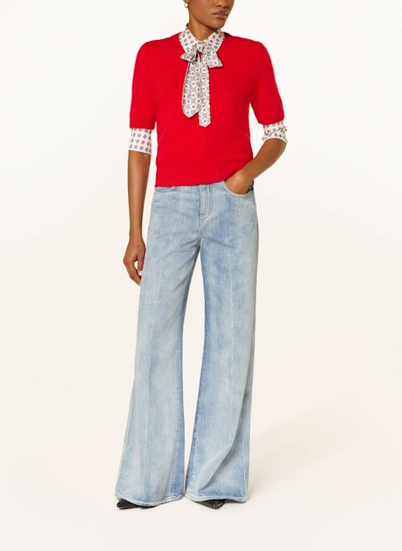 DOROTHEE SCHUMACHER Gebreid shirt FLUFFY STATEMENTS met kasjmier ROOD