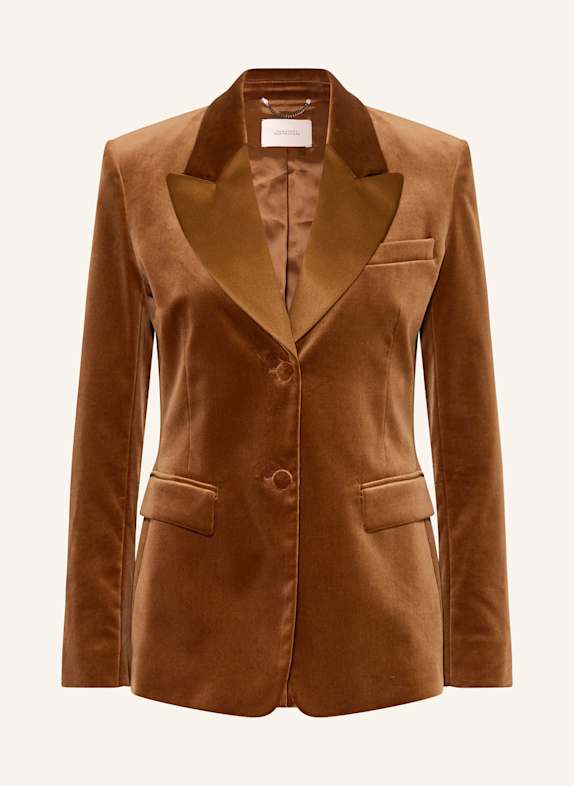 DOROTHEE SCHUMACHER ELEGANCE SOFTNESS velvet blazer BROWN