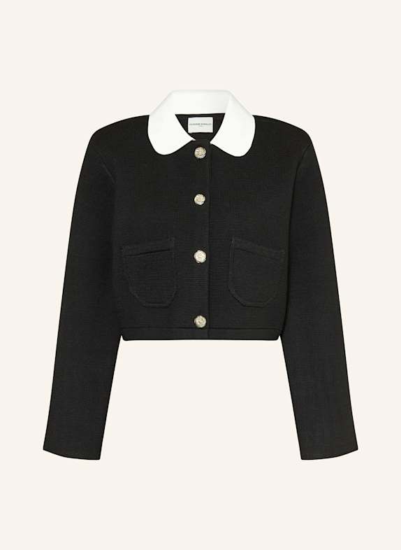 CLAUDIE PIERLOT Strickjacke mit abnehmbarem Kragen SCHWARZ