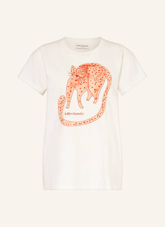 lollys laundry T-Shirt ROMALL ECRU/ ORANGE/ DUNKELORANGE