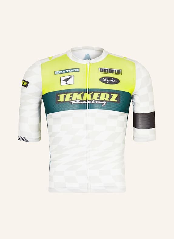 Rapha Koszulka rowerowa TEKKERZ PRO TEAM TRAINING BIAŁY/ JASNOCZARY/ ZIELONY
