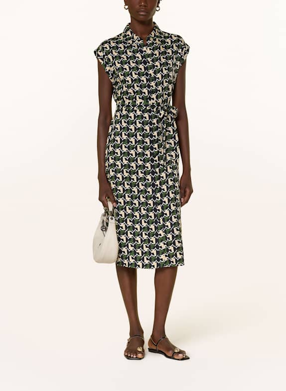 HOBBS Hemdblusenkleid KALINDA SCHWARZ/ OLIV/ CREME