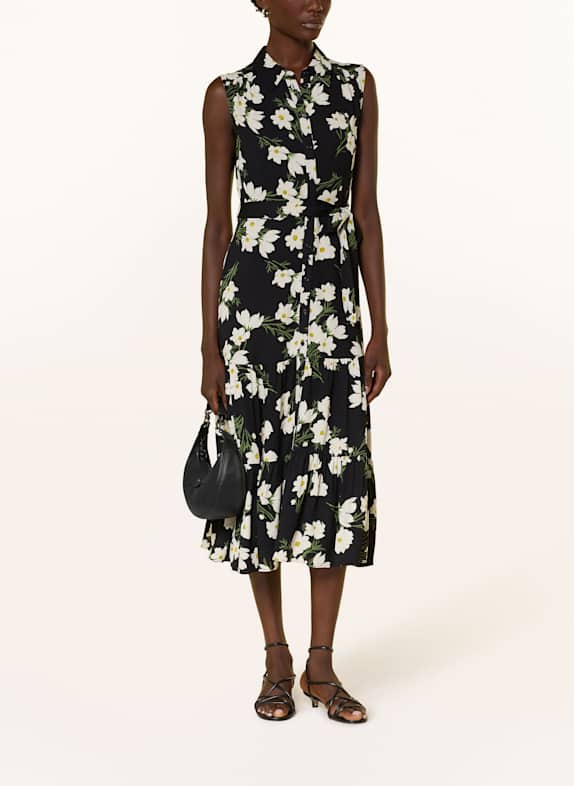 HOBBS Hemdblusenkleid THEA SCHWARZ/ GRÜN/ CREME