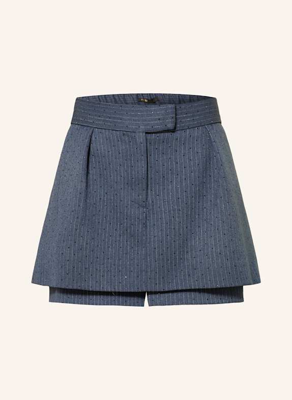maje Skort mit Schmucksteinen BLAUGRAU