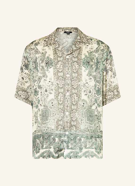 REISS Resorthemd SAMBERG Regular Fit aus Satin ECRU/ GRÜN/ MINT