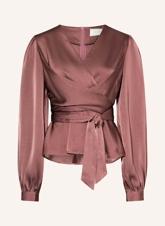 NEO NOIR Blusenshirt RISTA in Wickeloptik aus Satin ALTROSA