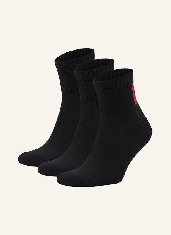 HUGO 3er-Pack Socken 001 BLACK