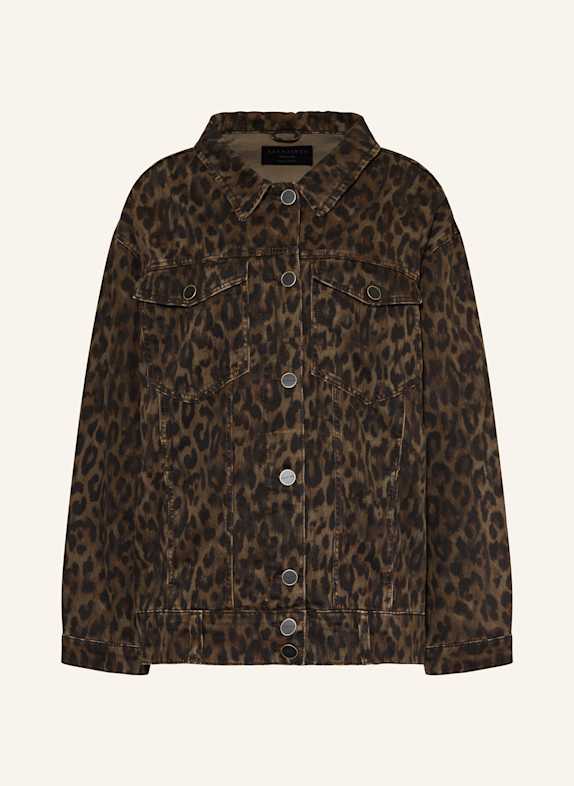 ALLSAINTS Kurtka jeansowa oversize WILLOW CIEMNOBRĄZOWY/ BRĄZOWY