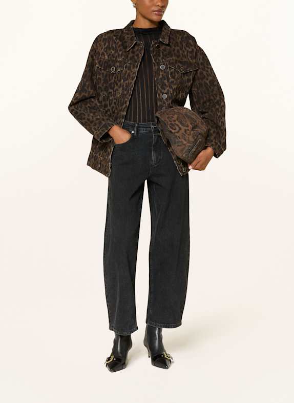ALLSAINTS Oversized-Jeansjacke WILLOW DUNKELBRAUN/ BRAUN