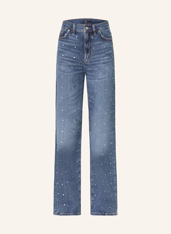 maje Jeansy wide leg z ćwiekami 0201 BLUE