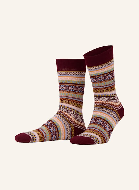 Burlington Strümpfe FAIR ISLE DELIGHT 8435 claret