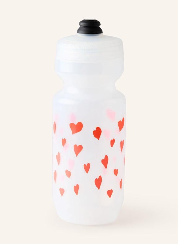 FINGERSCROSSED Butelka do picia BIDON RED HEARTS BIAŁY/ CZERWONY