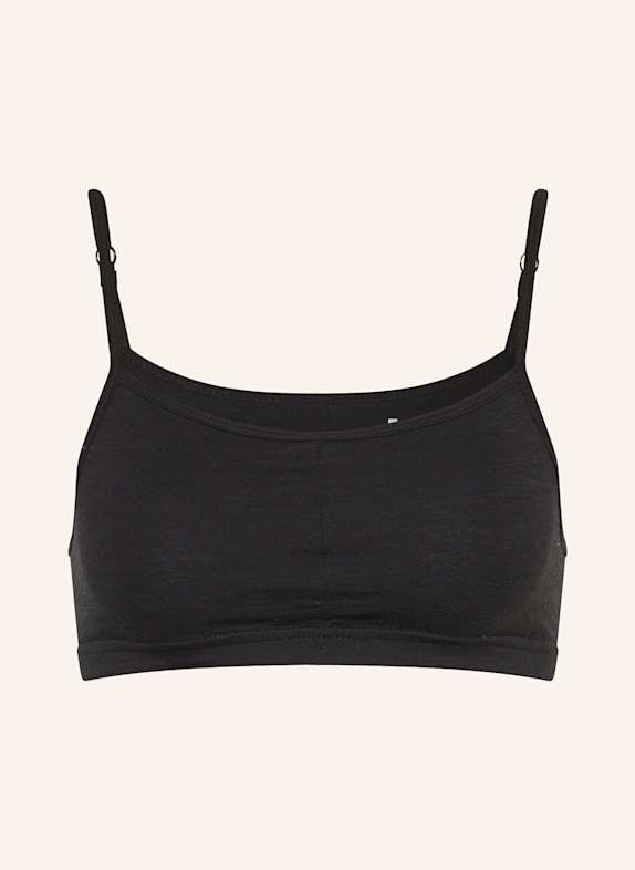 super.natural Funktionswäsche-Bustier COSY BRA mit Merinowolle SCHWARZ