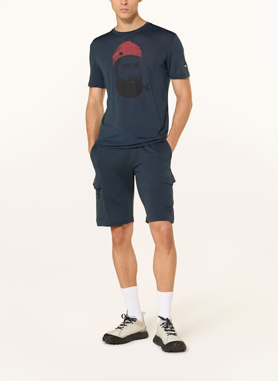 super.natural T-shirt SAILOR met merinowol DONKERBLAUW