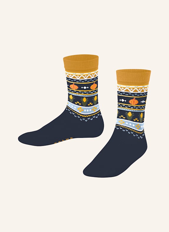 FALKE Skarpety PUMPKIN FAIR ISLE 6116 SPACE BLUE