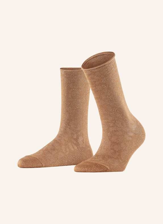 FALKE Socken SHINY mit Glitzergarn 1220 old brass