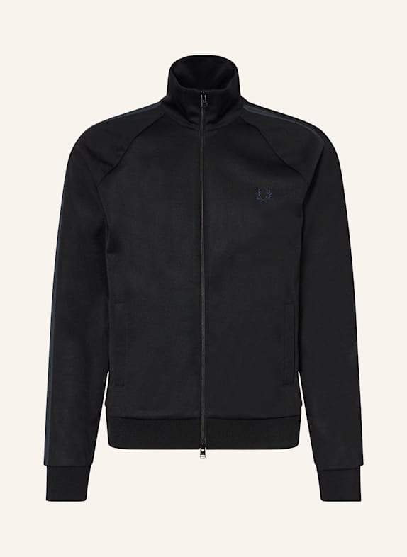 FRED PERRY Trainingsjacke mit Galonstreifen SCHWARZ