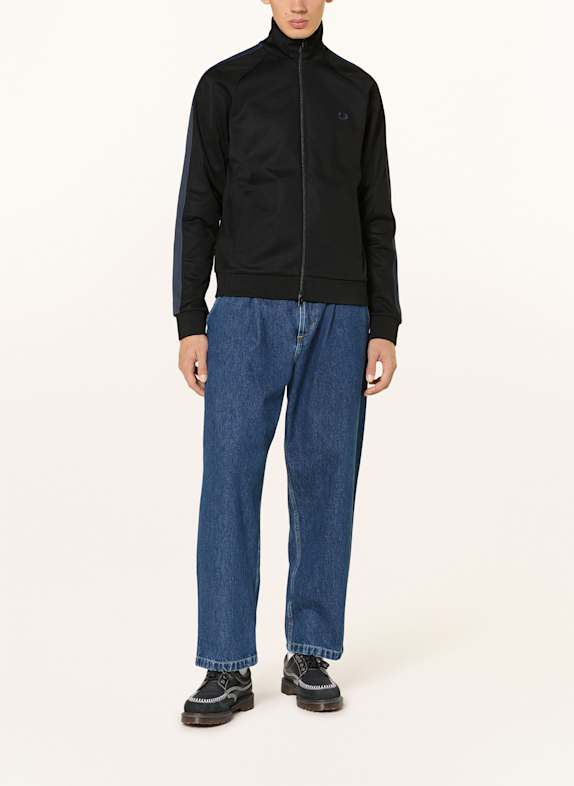 FRED PERRY Trainingsjack met galonstrepen ZWART