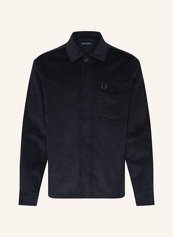 FRED PERRY Cord-Overjacket DUNKELBLAU