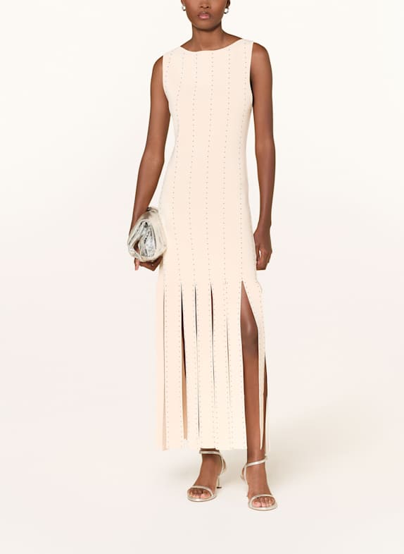 SANDRO Kleid mit Nieten CREME