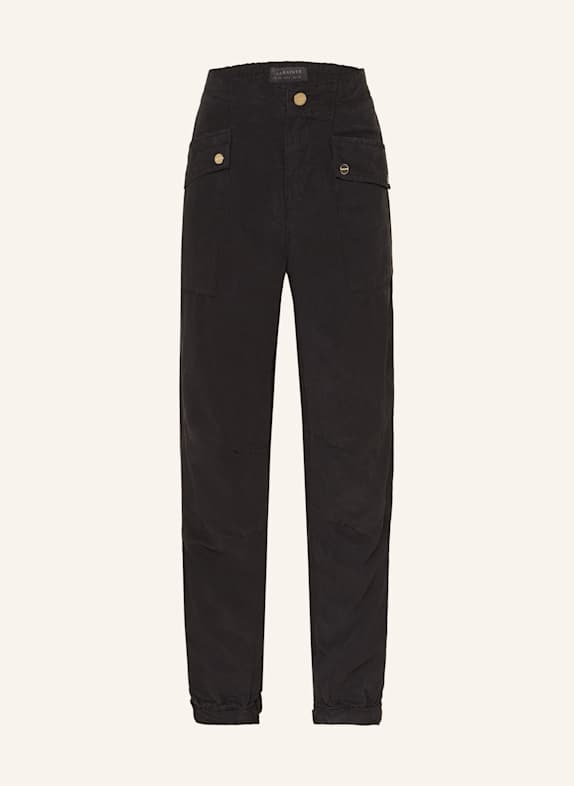 ALLSAINTS Cargohose VAL mit Leinen SCHWARZ