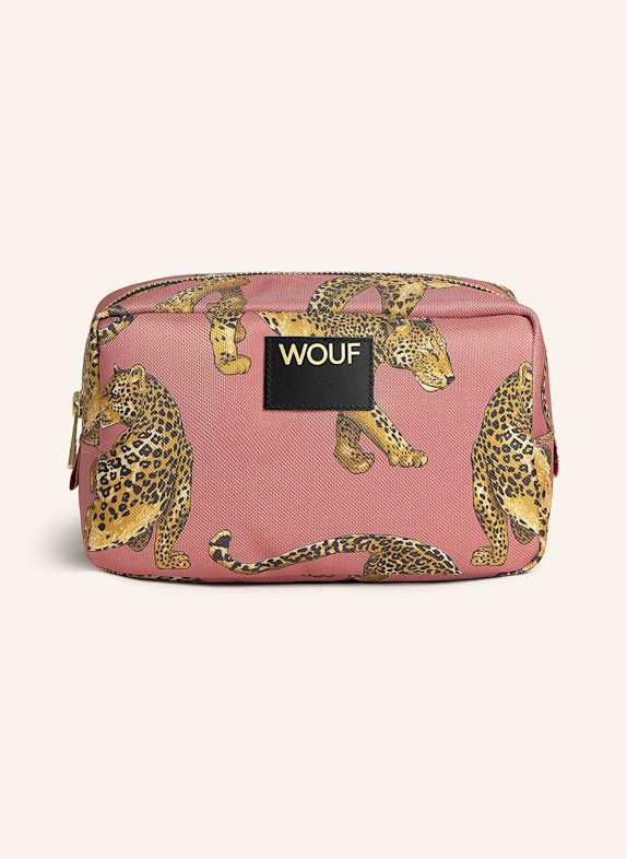 WOUF Cosmetic bag BLUSH LEOPARD PINK/ DARK YELLOW