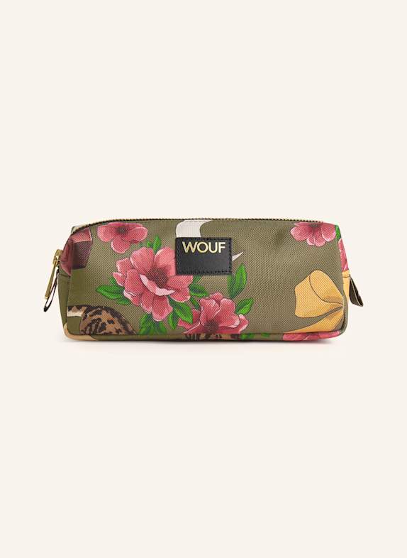 WOUF SIMONA bag tag OLIVE/ LIGHT RED