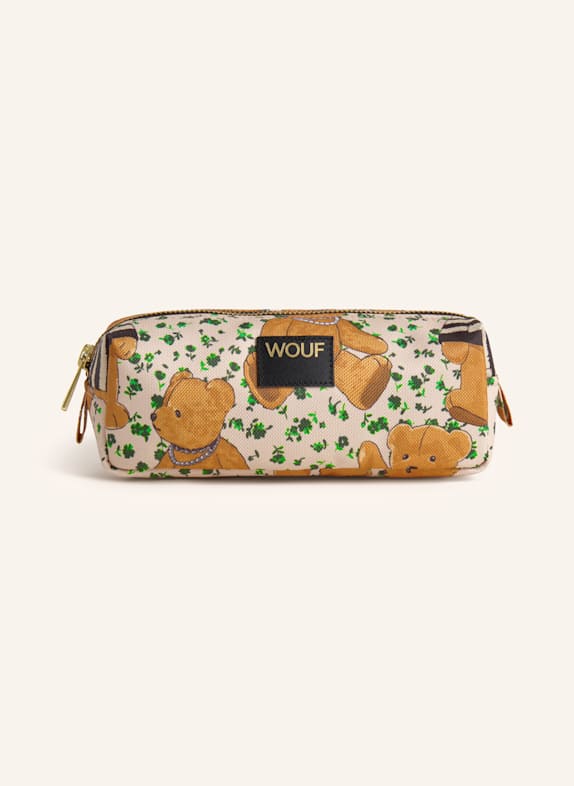 WOUF CRUSH pencil case COGNAC/ CREAM